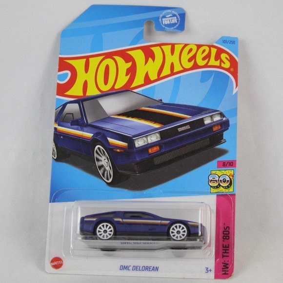 Hot Wheels Purple DMC Delorean Toy Car - NEW